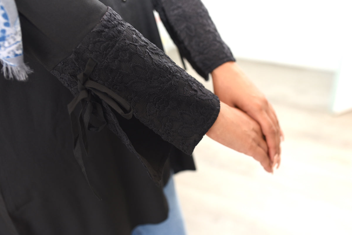 Midnight Black Lace Tunic – Gallerina