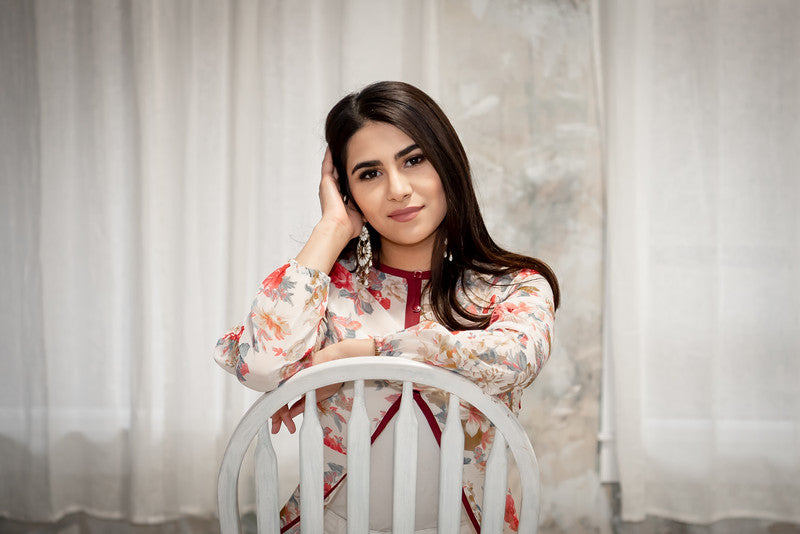 White floral cardigan discount