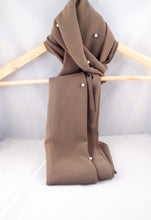 Gallerina Light Brown Chiffon Georgette Hijab with Pearls