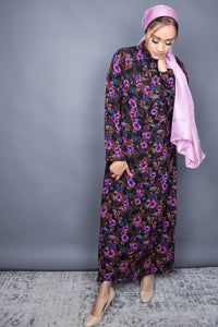 Shades of Purple Floral Maxi Dress