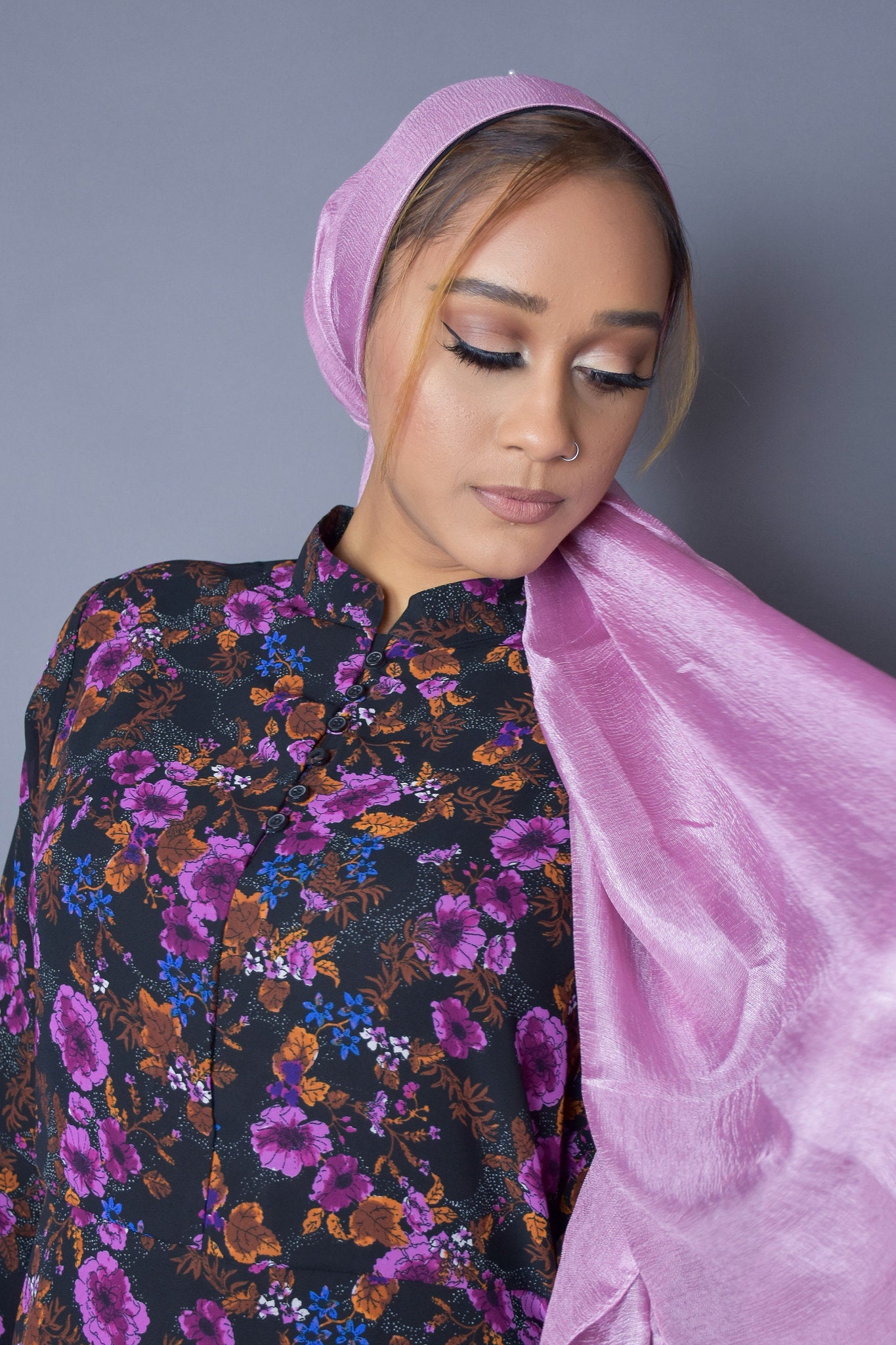 Blush Pink Silk Scarf – Gallerina - Main Image